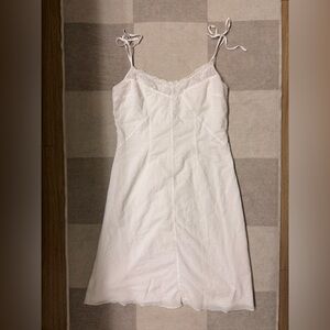 Stefanel white midi Tie-Strap Dress
